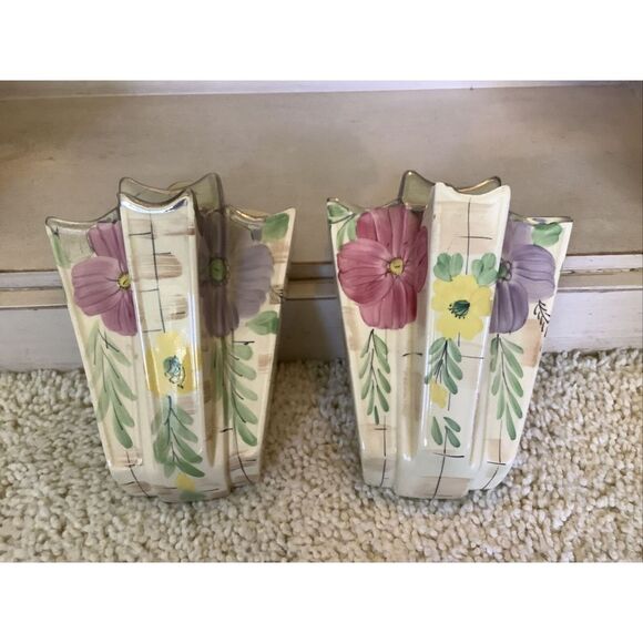 Rare Wall Pocket Hand Painted by Arthur Wood